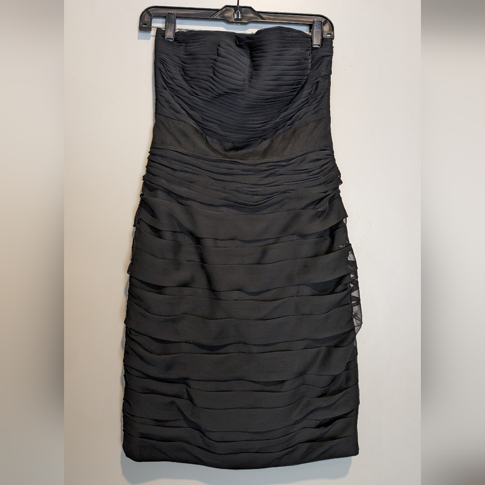 Chiffon Strapless Little Black Dress